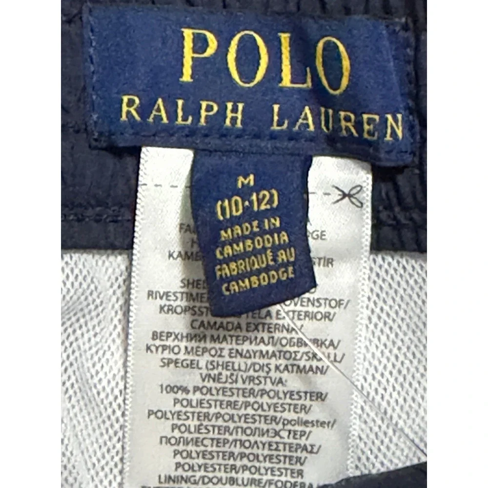 NWT Polo Ralph‎ Lauren Nautical Swim Trunks Striped Youth M (10/12)